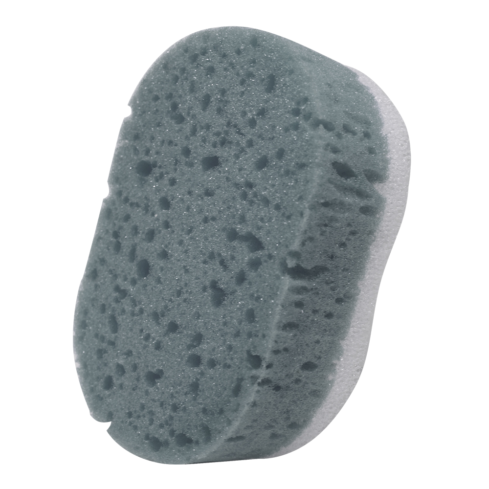 картинка Губка для тела Ладушки ГДТ9014 с массажным слоем овальная, серый 