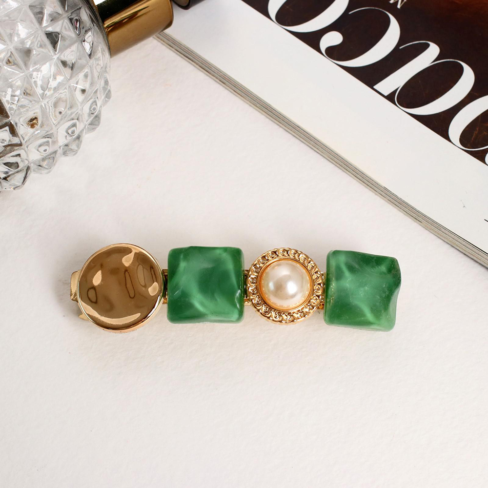 картинка Заколка для волос 6970683 Кэтрин, 6 см, зеленый 