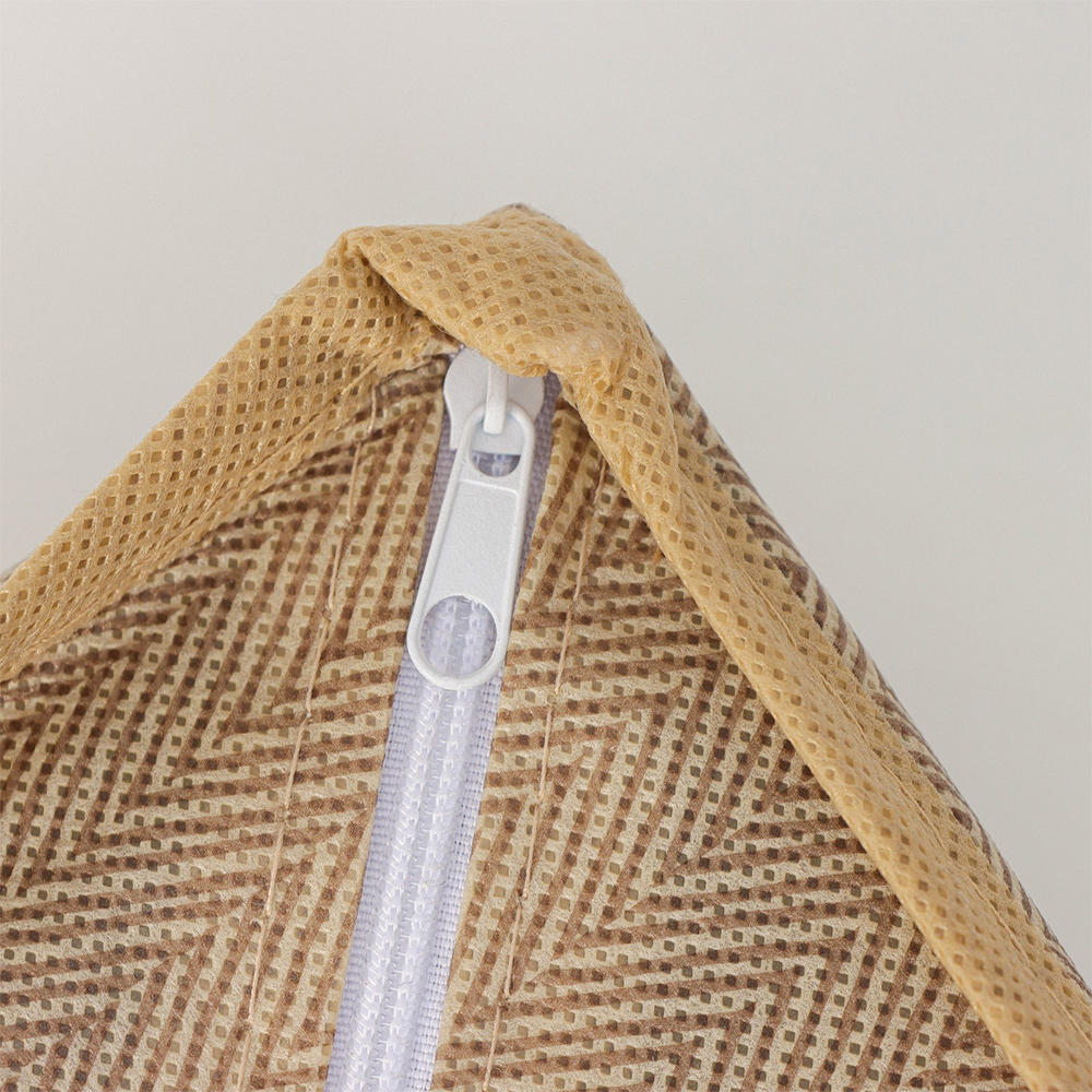 Кофр Доляна7530167 для хранения белья Гусиная лапка, 16 ячеек 32*24*12 см, бежевый