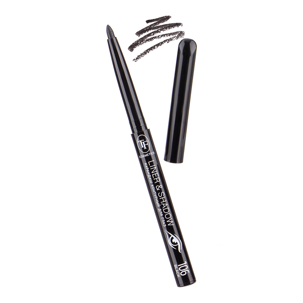 картинка Карандаш для глаз Triumf автоматический CU19, черный, тон 106 