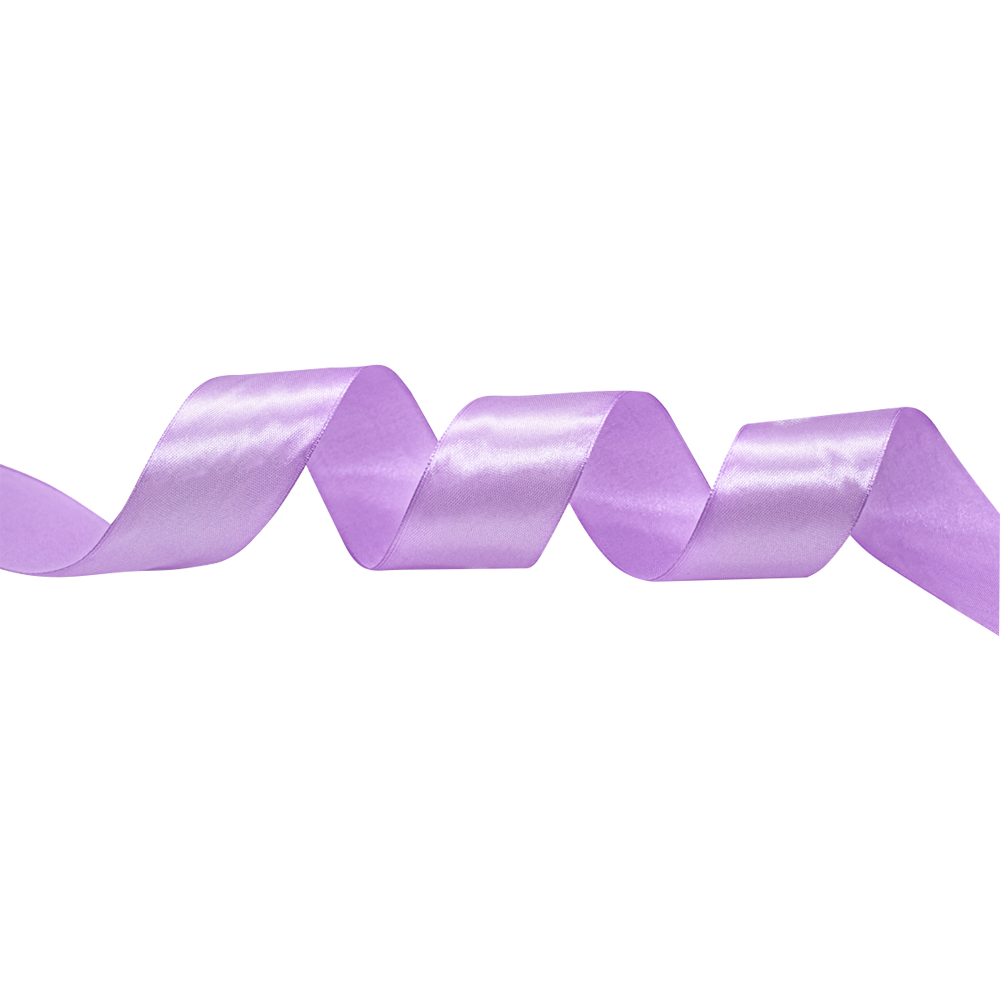 Лента декоративная ч17969 атласная 1,2 см, 22,85 м, светло-сиреневый
