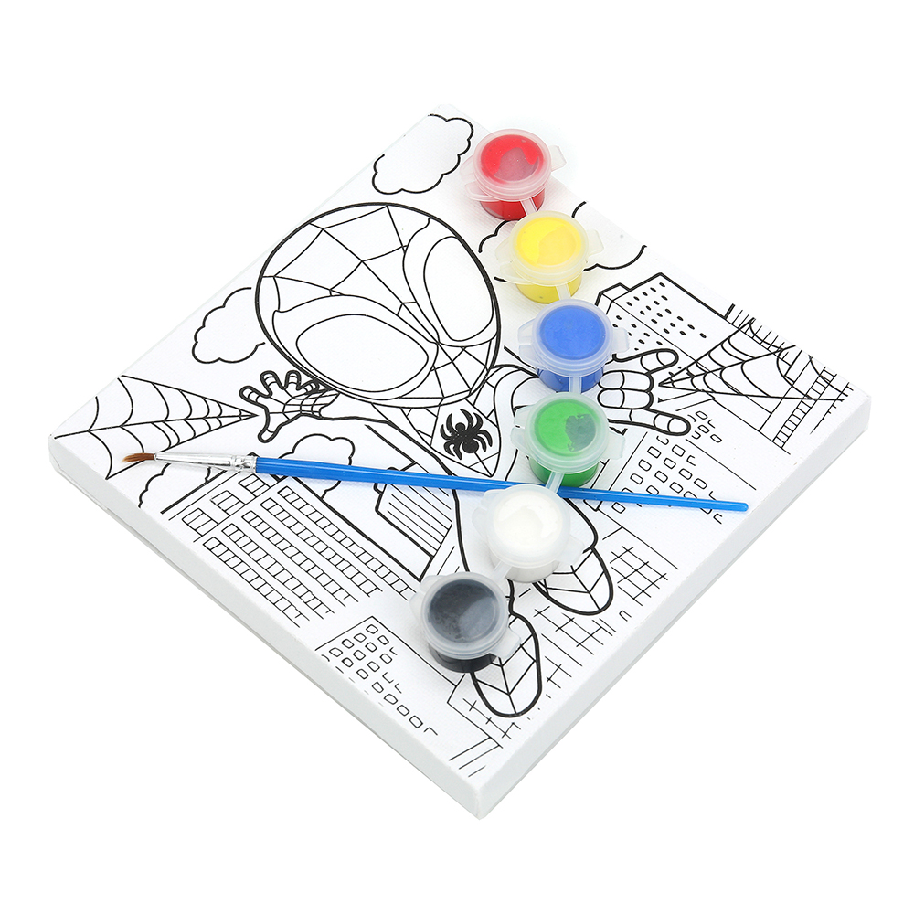 картинка Набор для творчества MultiArt CANV15X15-123227 холст для росписи, по контуру, Спайди, 15*15 см 