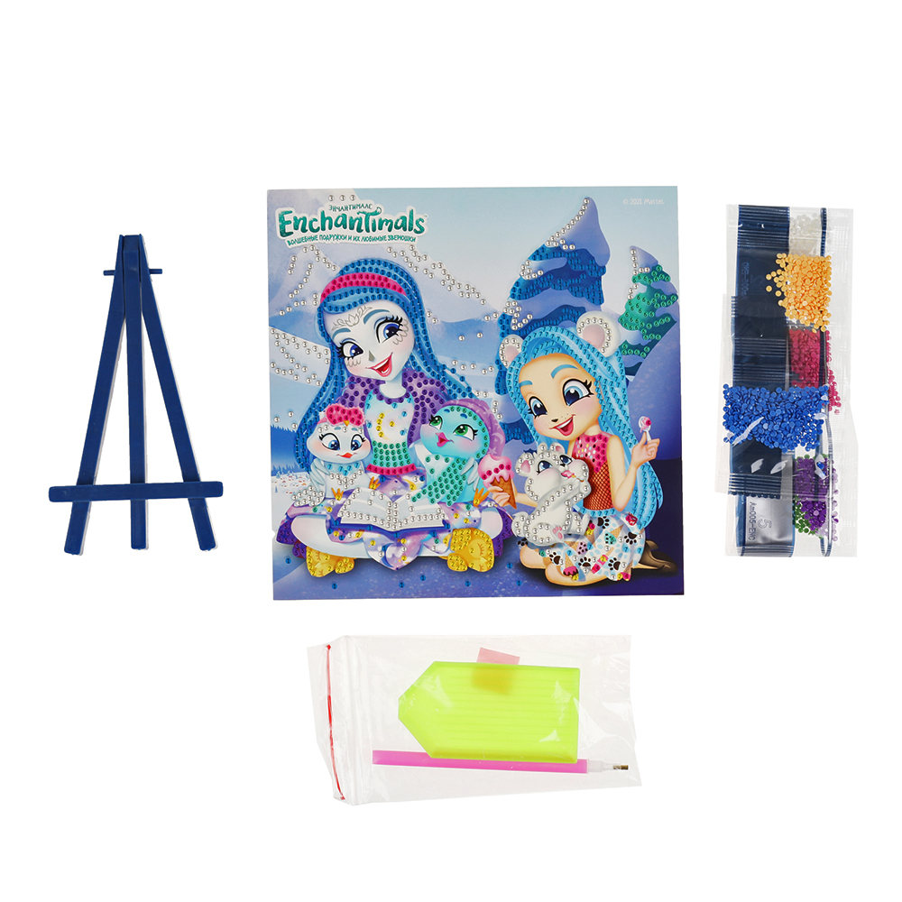 картинка Мозайка MultiArt 316066 алмазная Энчантималс, 20*20 см 