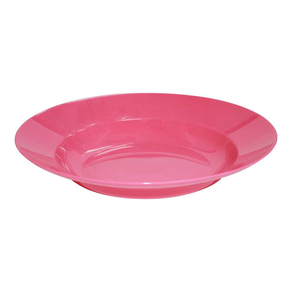 Набор детских плоских тарелок Е-836/6 пластик, 15,5 см, набор 6 шт, розовый