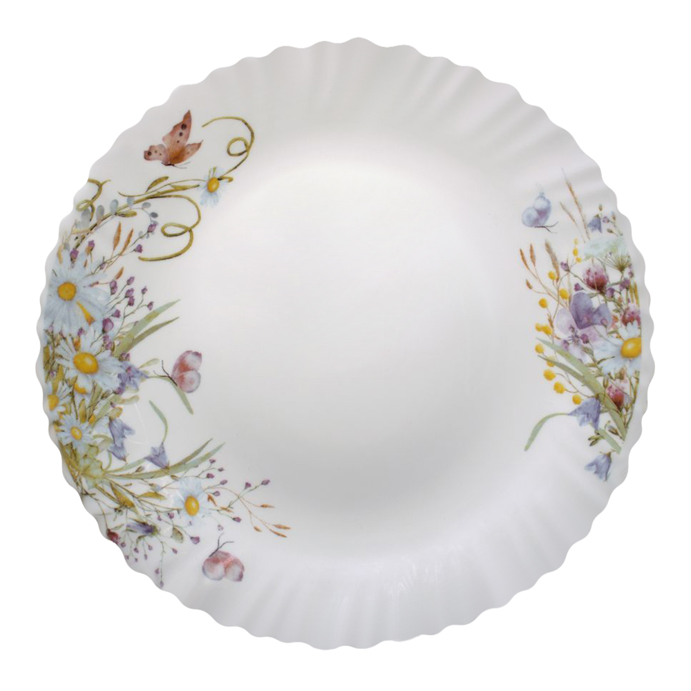 Тарелка MFK21073 Ромашки, суповая 18 см, опаловое стекл