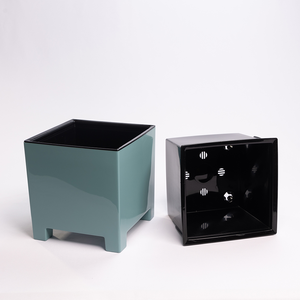 картинка Кашпо НР19-28 Нард, пластиковое с вкладышем, тиффани, 5,5 л 