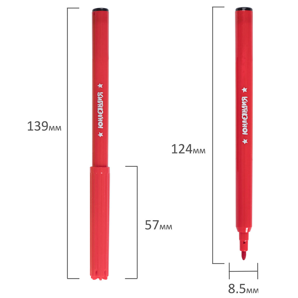 Фломастеры Юнландия 151419 Экзотика с вентилируемым колпачком, 6 цветов