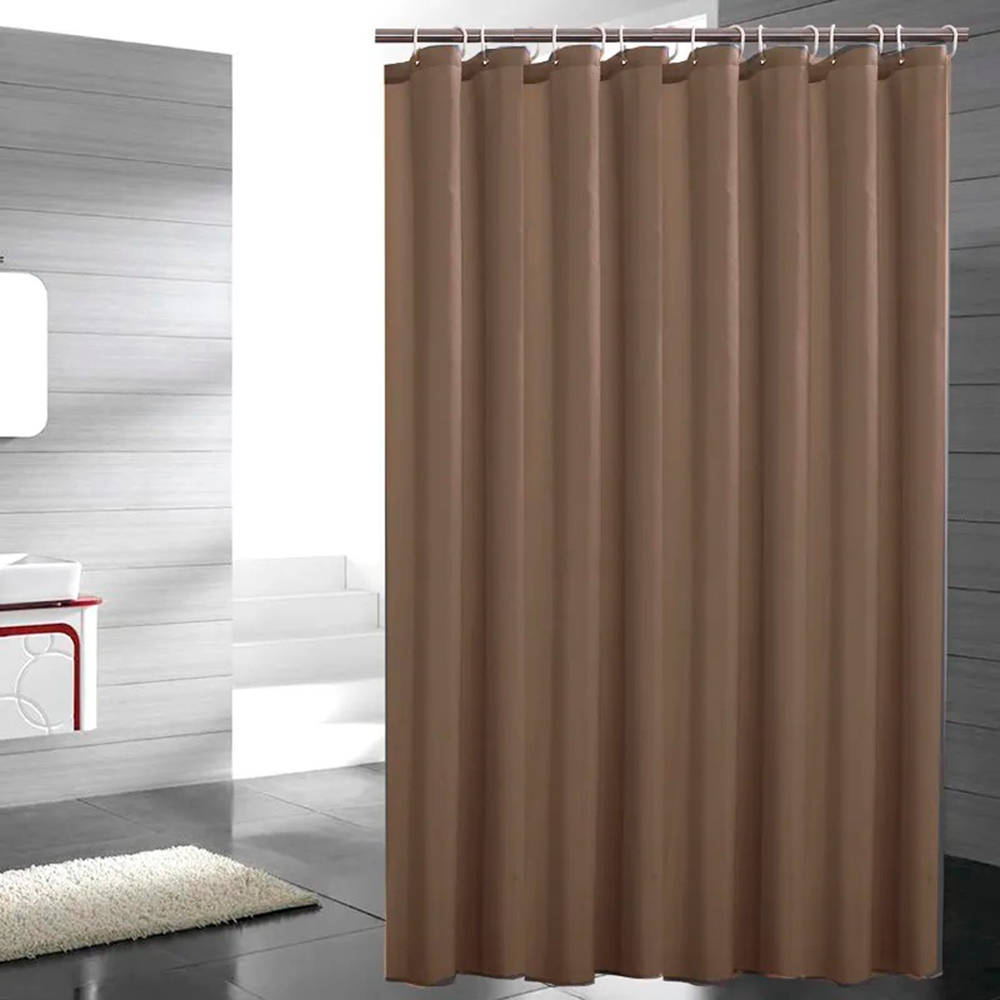 картинка Штора для ванной комнаты Мираж, в комплекте 10 колец 180*180 см, полиэстер, в ассортименте 