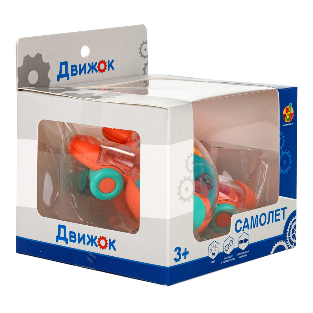 картинка Игрушка Т23914 Самолет, Движок, светящийся, фрикционный, в ассортименте 