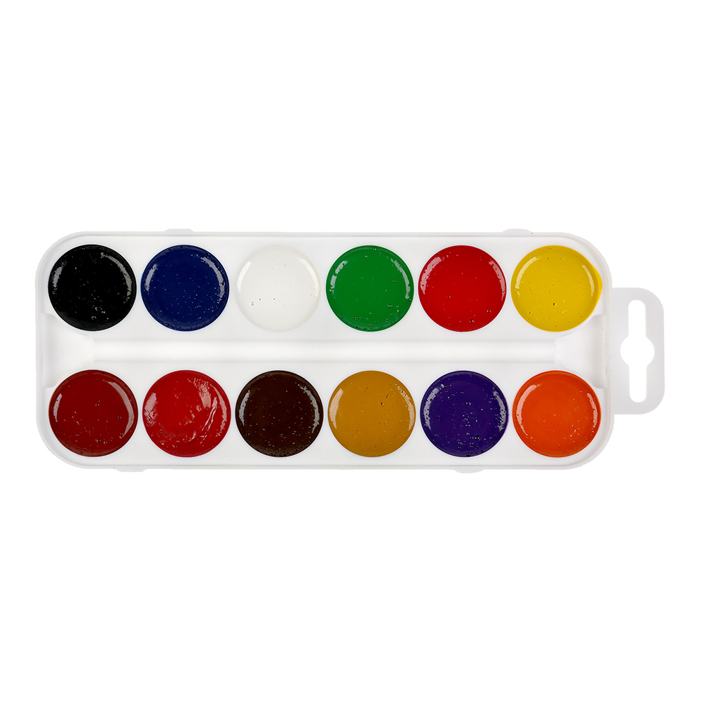 Краски Умка A12K-52068-STR акварельные, медовые, Синий трактор, 12 цветов