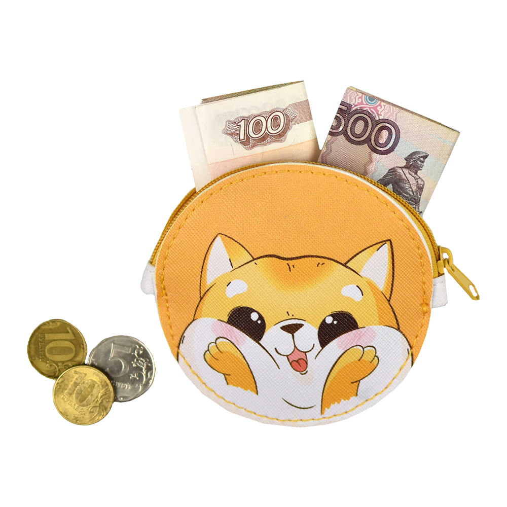 картинка Кошелёк для банкнот и монет Феникс 64604 Акито, круглый, на молнии 9*9 см, искуственная кожа 