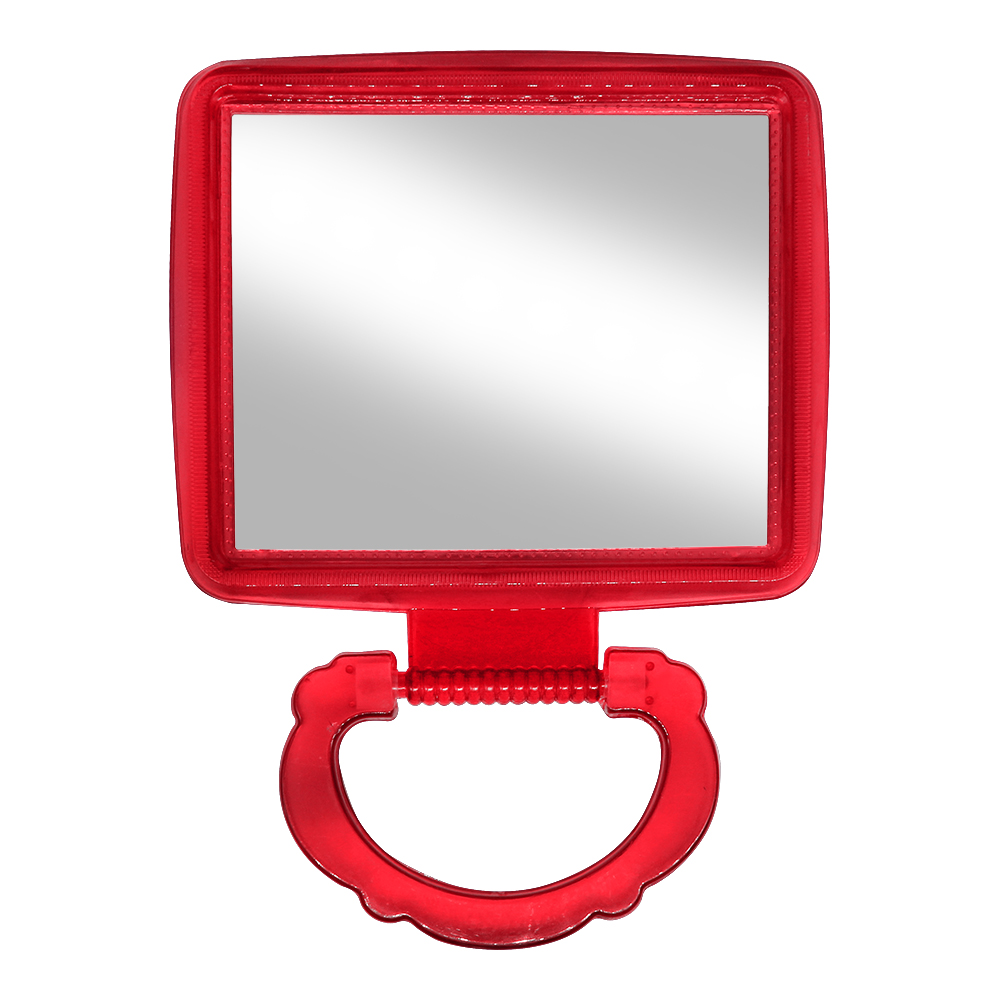 картинка Зеркало ZCDE-17-3 настольное квадратное, 25,5 см, красный 