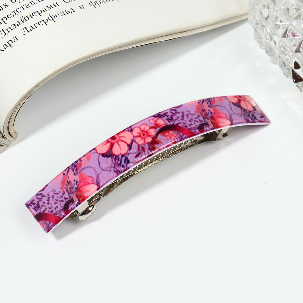 картинка Заколка-автомат для волос Queen fair 3472992 Цветочный бриз, 8,3 см, микс 