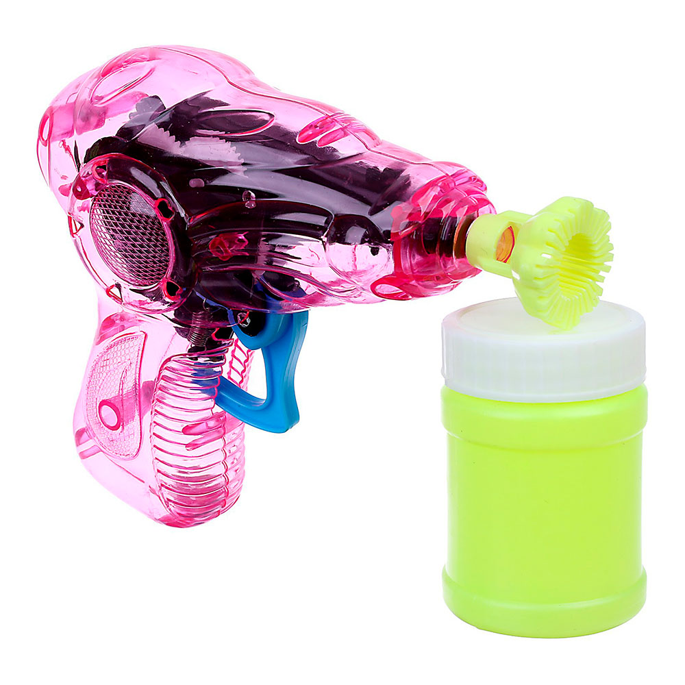 картинка Мыльные пузыри 728874 Funny toys Прозрачный пистолет, 50 мл 