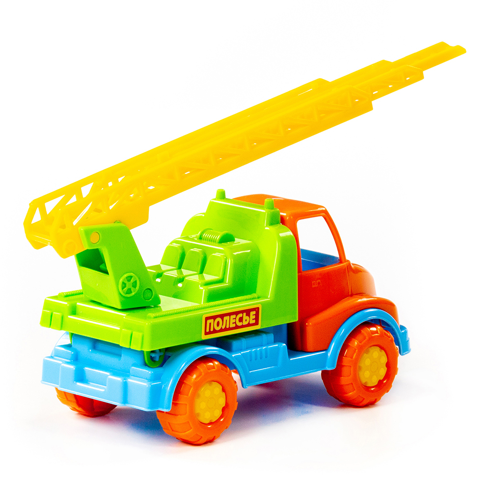 картинка Машина 52018 Полесье пожарная, Кнопик 3+, 18,4x8,3x10,5 см, пластмасса 