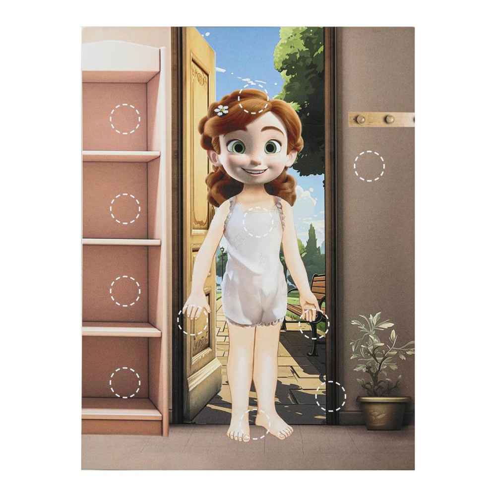 картинка Игра Умные игры Развивающие липучки 1622 Одень куклу 220*350*10мм 