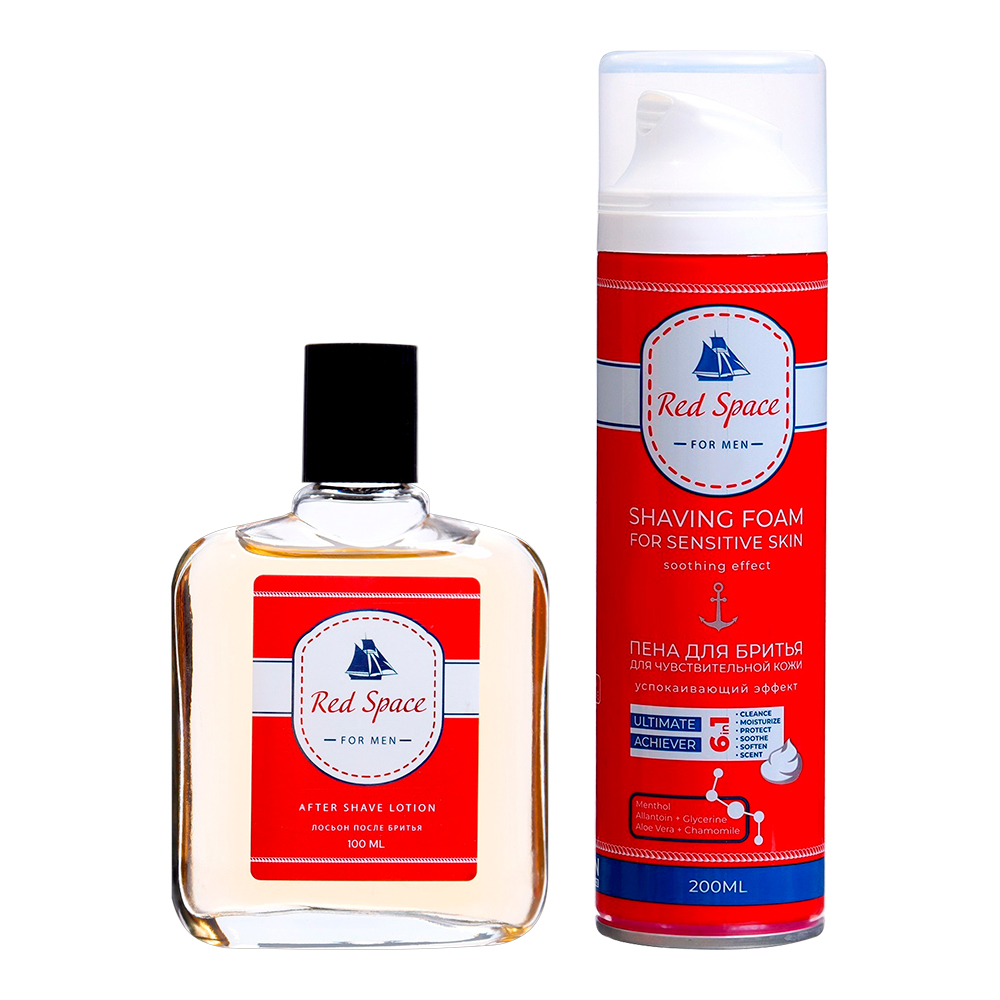 картинка Набор подарочный Red Space, мужской (пена для бритья 200мл+лосьон после бритья 100мл) 