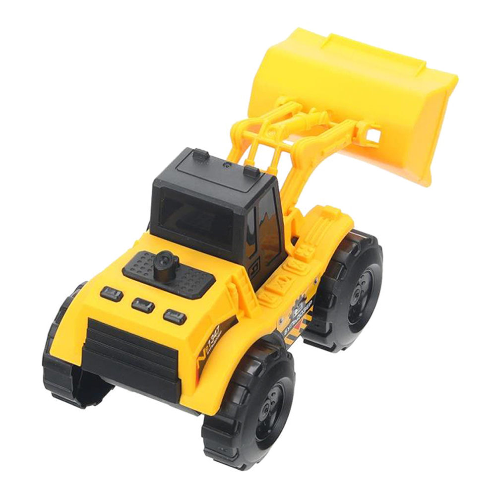 картинка Машина M524-H11258-TRACTOR-R (96) Технопарк Бульдозер, инерционная, свет-звук, 16,5 см, пластик 