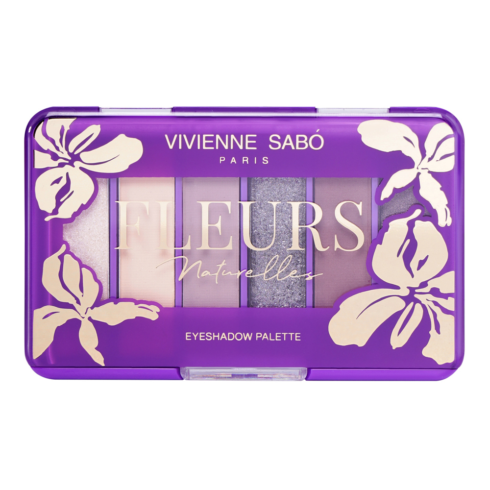 картинка Тени для век Vivienne Sabo Palette d'ombres a paupieres Fleurs naturelles палетка 6 оттенков, Iris, тон 03 