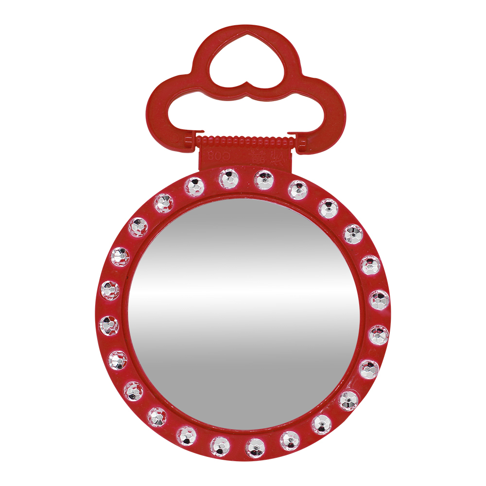 картинка Зеркало настольное круглое, 14 см, зеленое, красное, голубое 