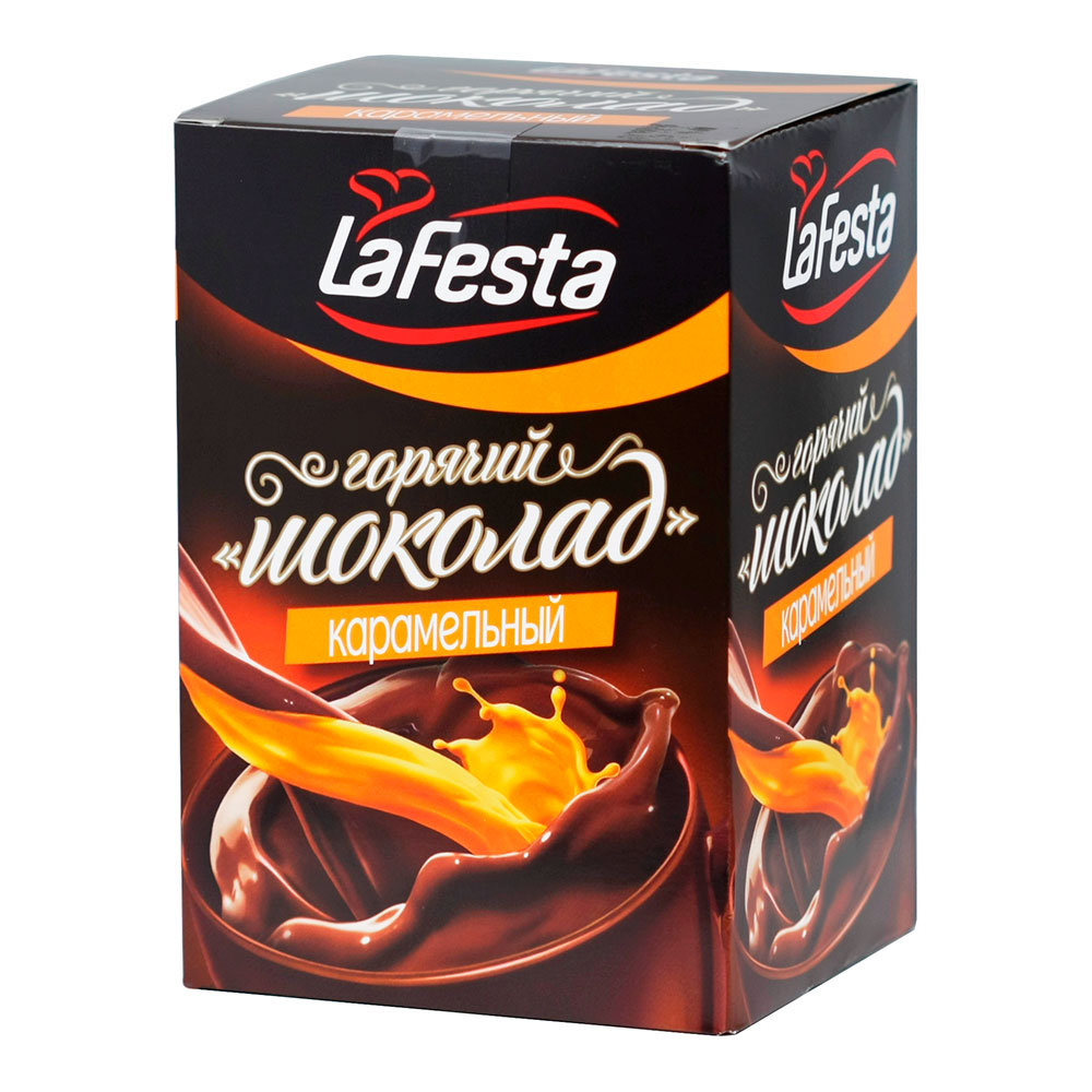 картинка Горячий шоколад Ла Феста Карамельный 12,5г 