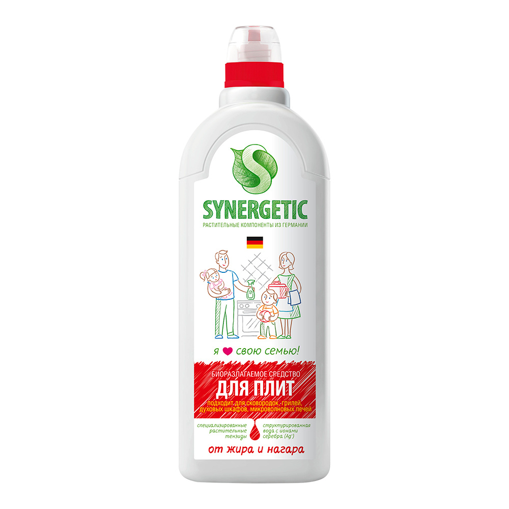картинка Чистящее средство SYNERGETIC для кухонных плит, флакон, 750 мл 
