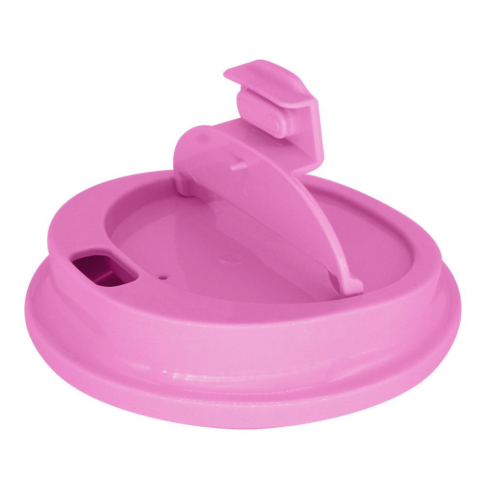 Стакан E-852 детский с крышкой, пластик, 0,6 л, розовый