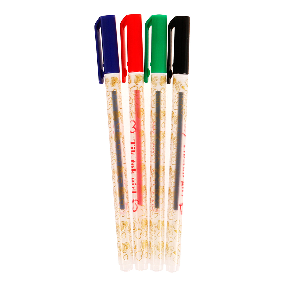 Ручка гелевая TIK TOK GIRL GP4-69243-TT, 4 цвета