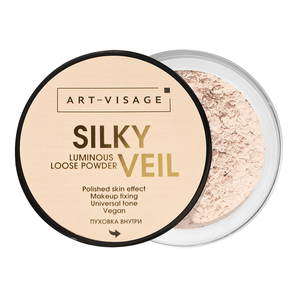 картинка Пудра рассыпчатая Art-Visage Silky Veil, Сияющая, тон 303, 10 г 