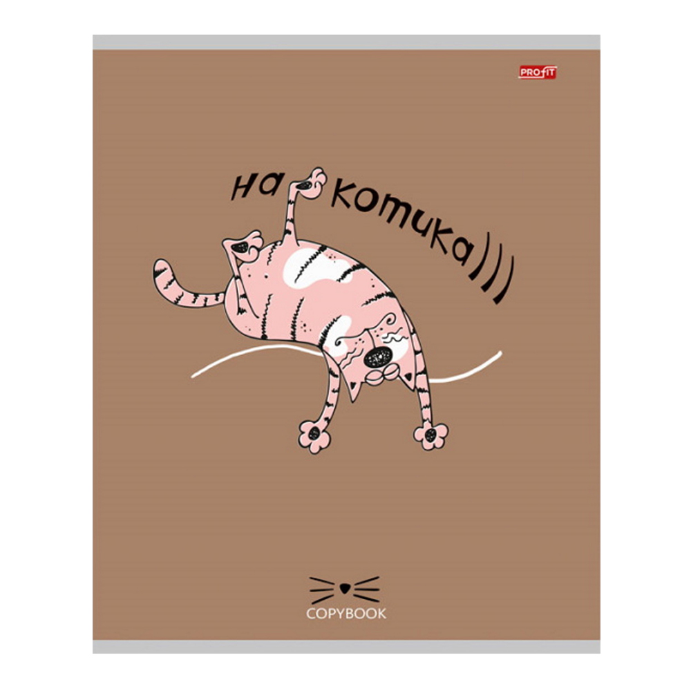 Тетрадь Profit Т48-4380 Кошечки и Цитаты, линия, 48 листов