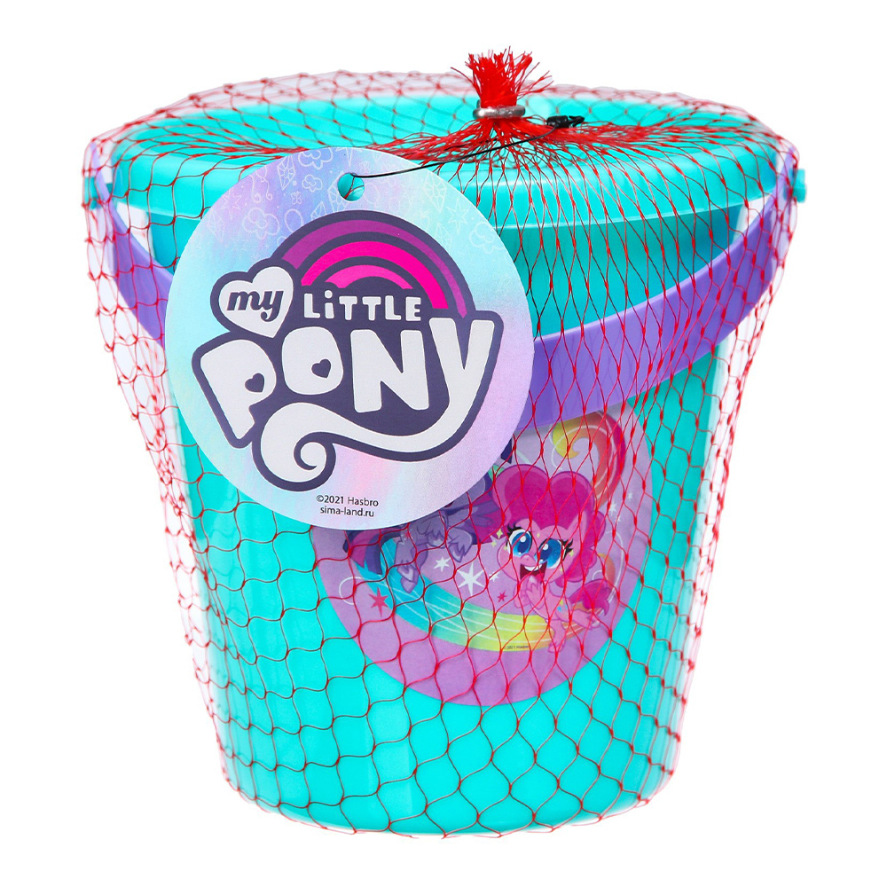 картинка Ведро 9075277 Соломон My little pony для игры в песке, 13*13*13 см, 1 л 