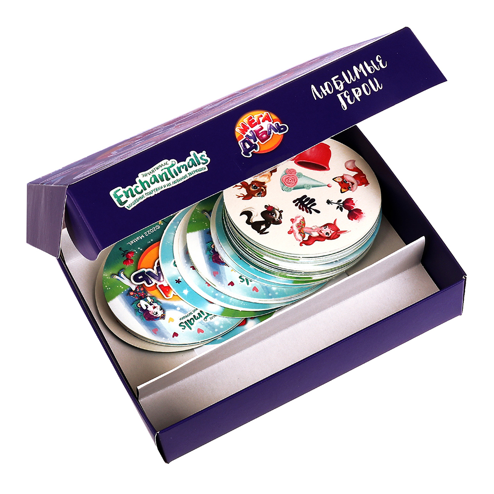 картинка Настольная игра Умные игры 4680107987365 Мега дубль, Энчантималс, 150*150*30 мм 