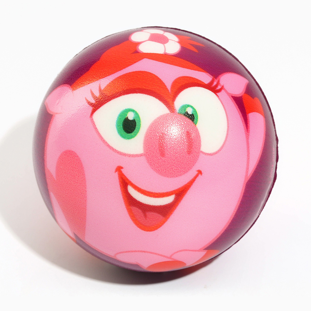 картинка Мяч 4700925 Смешарики Крош, Нюша, Ежик, мягкий, 63 мм, микс 