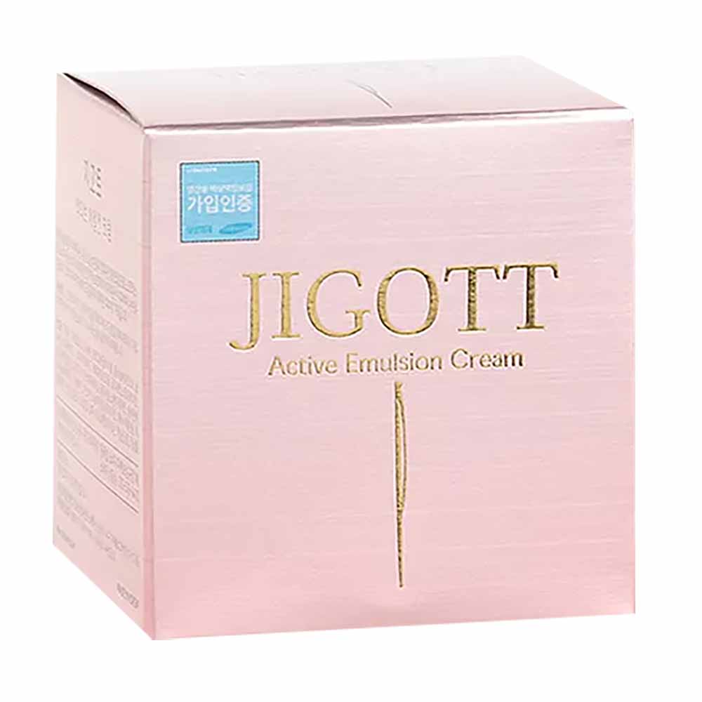 Крем-эмульсия для лица Jigott Active Emulsion Cream Интенсивно увлажняющий с гиалуроновой кислотой, 50 мл