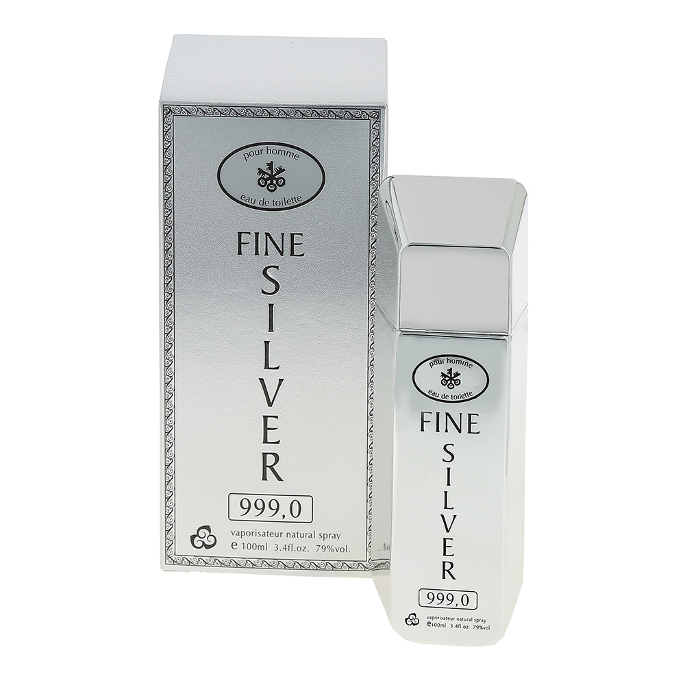 Туалетная вода Fine Silver цитрусовый аромат, мужская, 100 кг