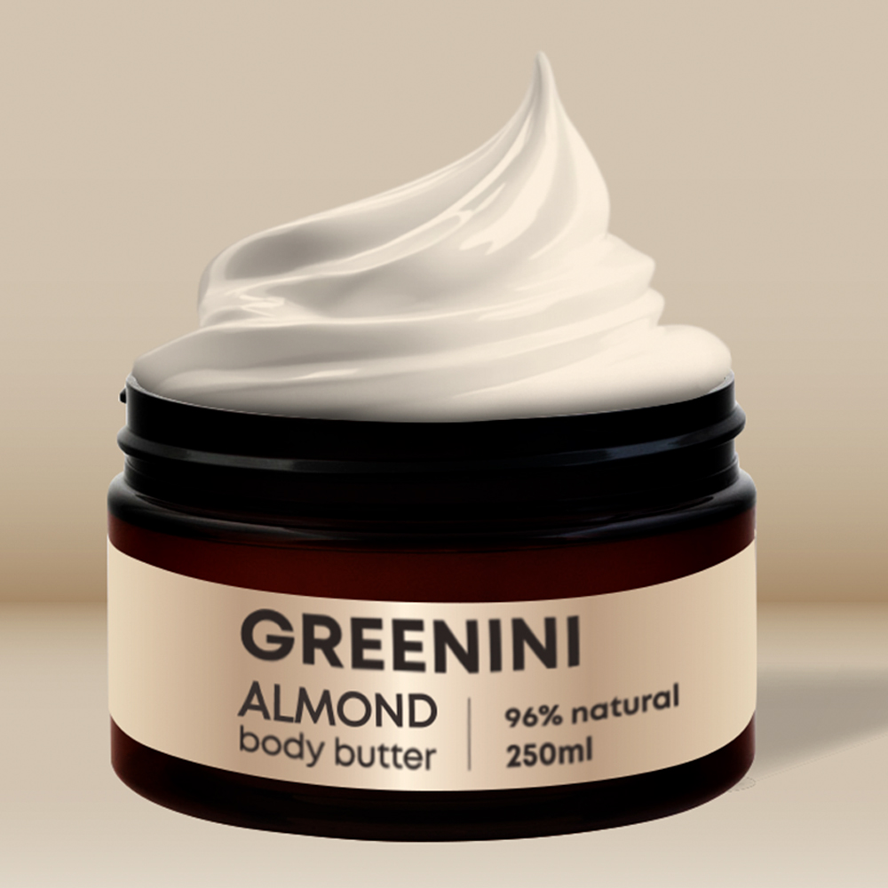 картинка Крем-баттер для тела Greenini баттер Миндаль, питает, увлажняет, восстанавливает, 250 мл 