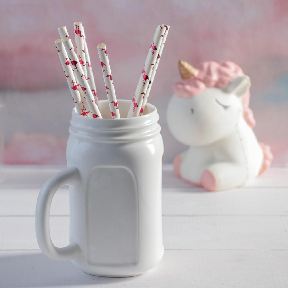 Трубочки 3823291 для коктейля Фламинго, 12 шт