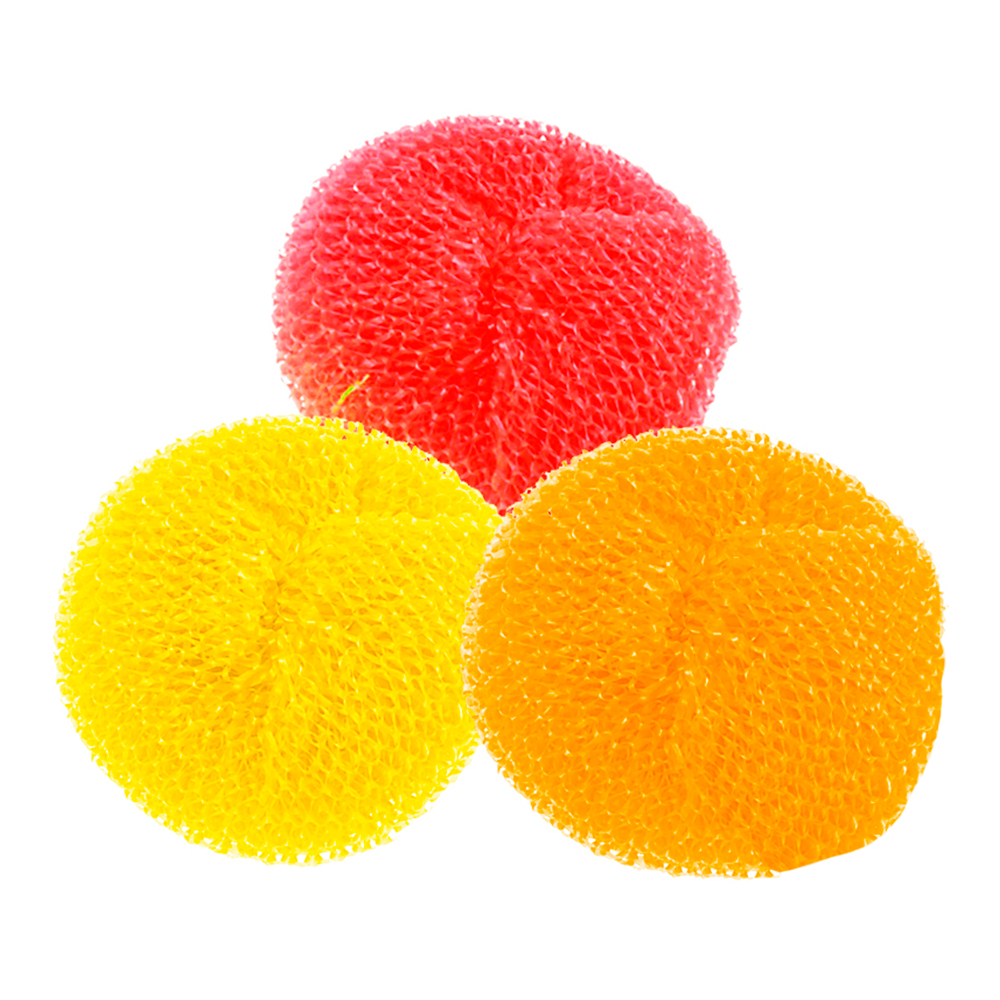 Мочалка пластиковая Ладушки для посуды 3шт.