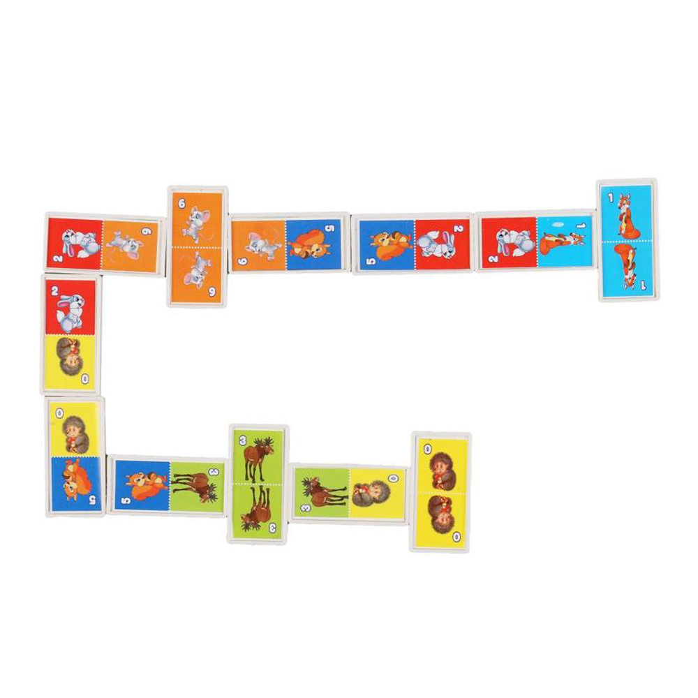 картинка Игра Умные игры 2151 Домино, Лесные животные 3 в 1 