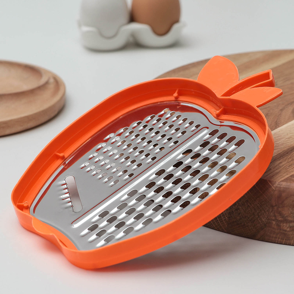 картинка Терка Доляна 647276 с контейнером 20*15*4 см, пластик, нержавеющая сталь, в ассортименте 