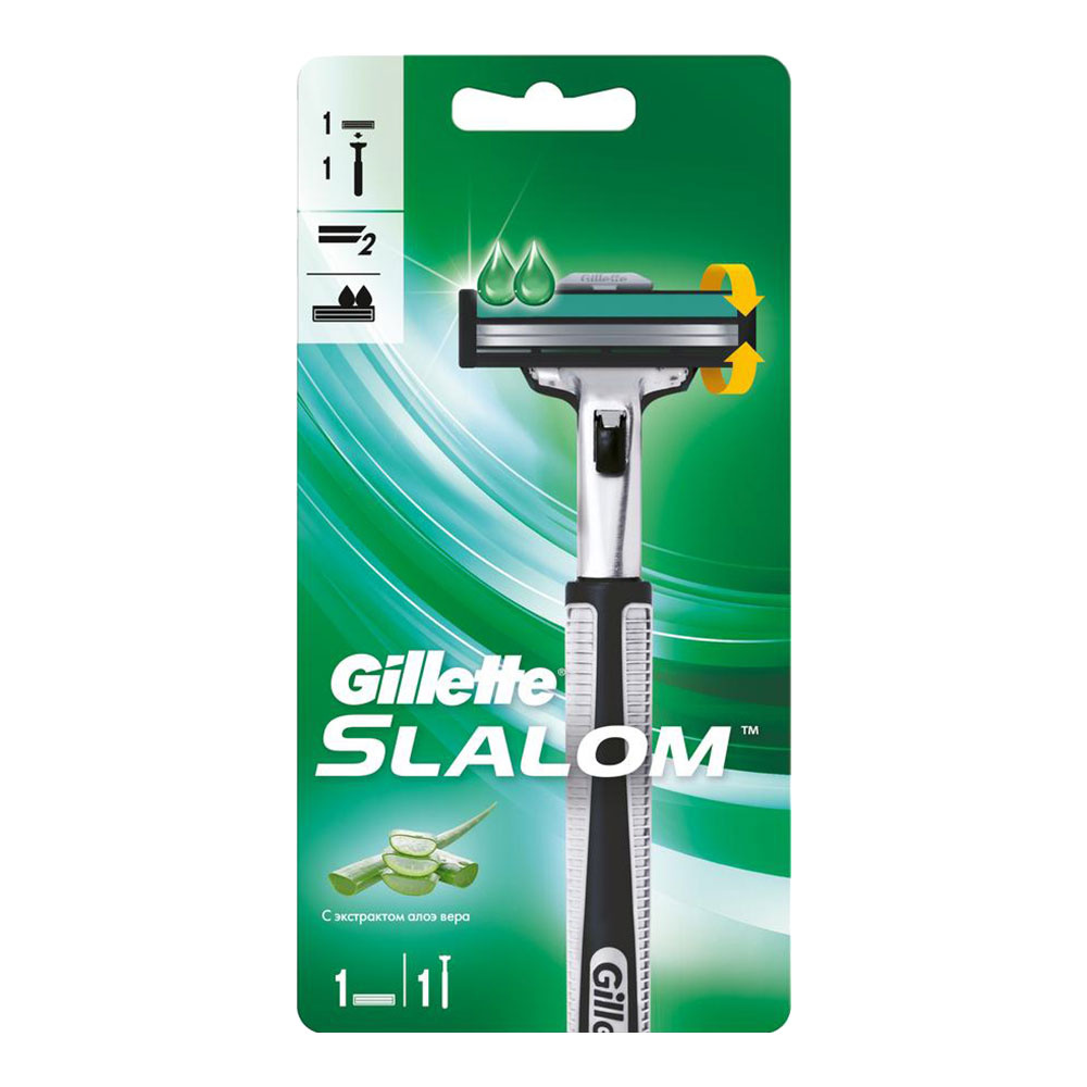 картинка Станок для бритья GILLETTE SLALOM PLUS с 1 кассетой 