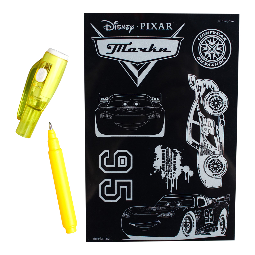 картинка Набор для рисования светом Disney 4365440 Магия света, Тачки, картон, пластик, 21*2,5*15 см 