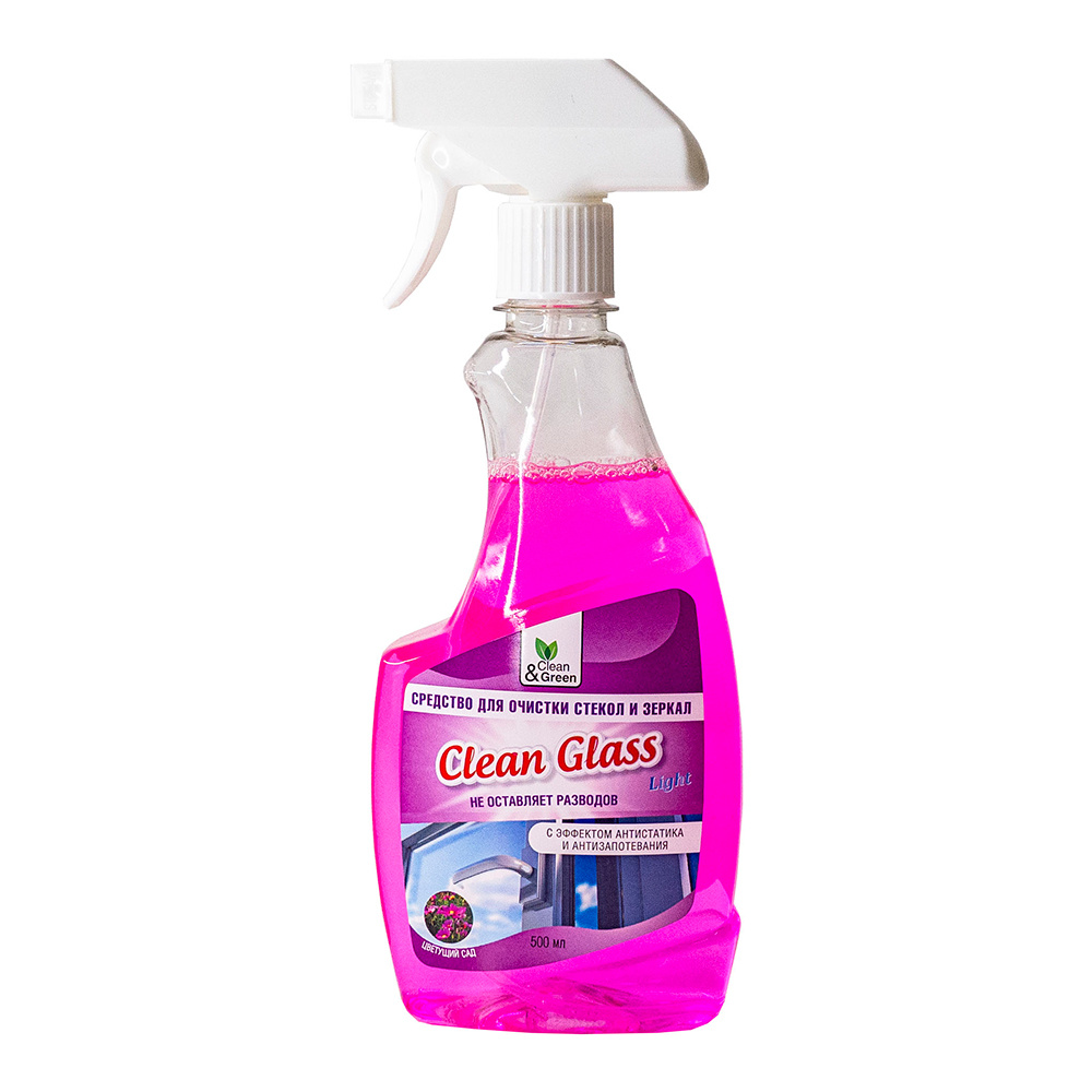 картинка Средство для стекол Clean&Green и зеркал Цветущий сад, курок, 500 мл 