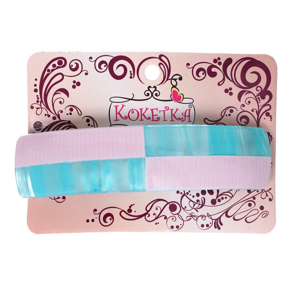 картинка Заколка-автомат для волос 656-215 Эклер, Тайра, форма прямоугольная, 10,5*3см, в ассортименте 