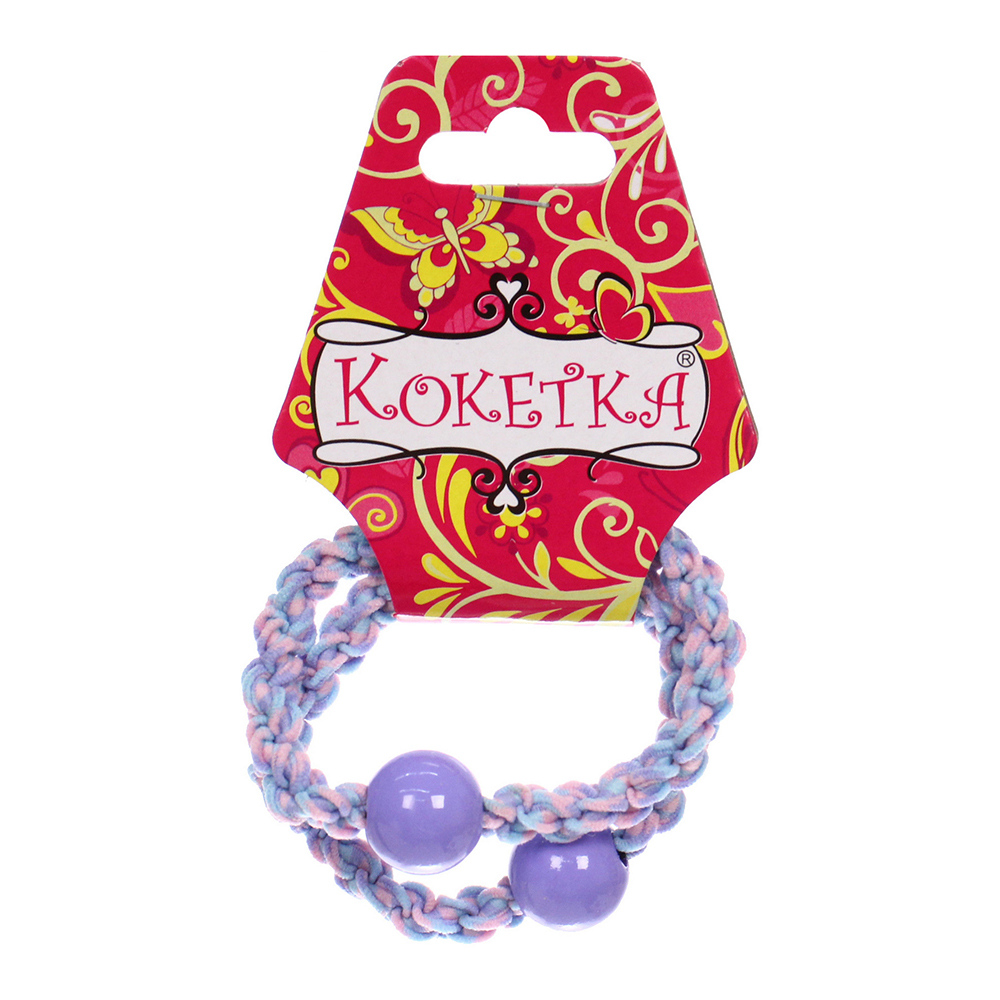 картинка Резинка для волос Кокетка 428-752 Грация, шарики, d - 5,5 см, в ассортименте, 2 шт 