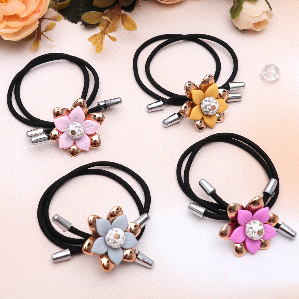 картинка Резинка для волос 2792141 Герда, двойной цветок, микс 