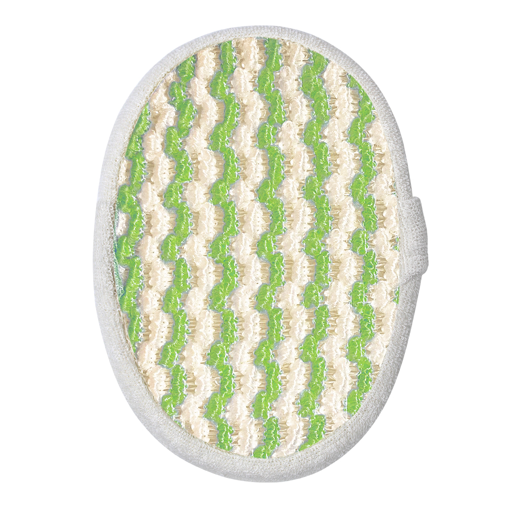 картинка Мочалка для тела из хлопка овальная с ручкой ММ03 