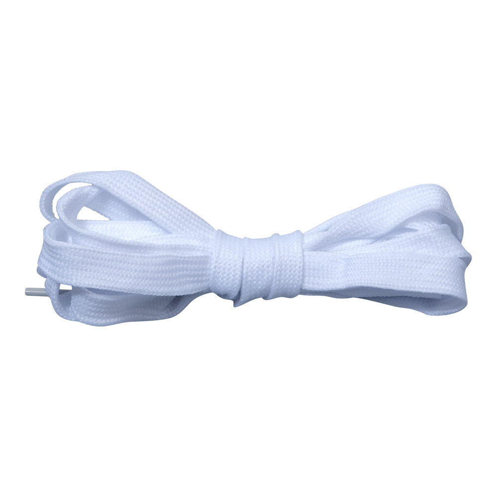 картинка Шнурки для обуви плоские 7мм, белые, 120см 1512843/1512870 