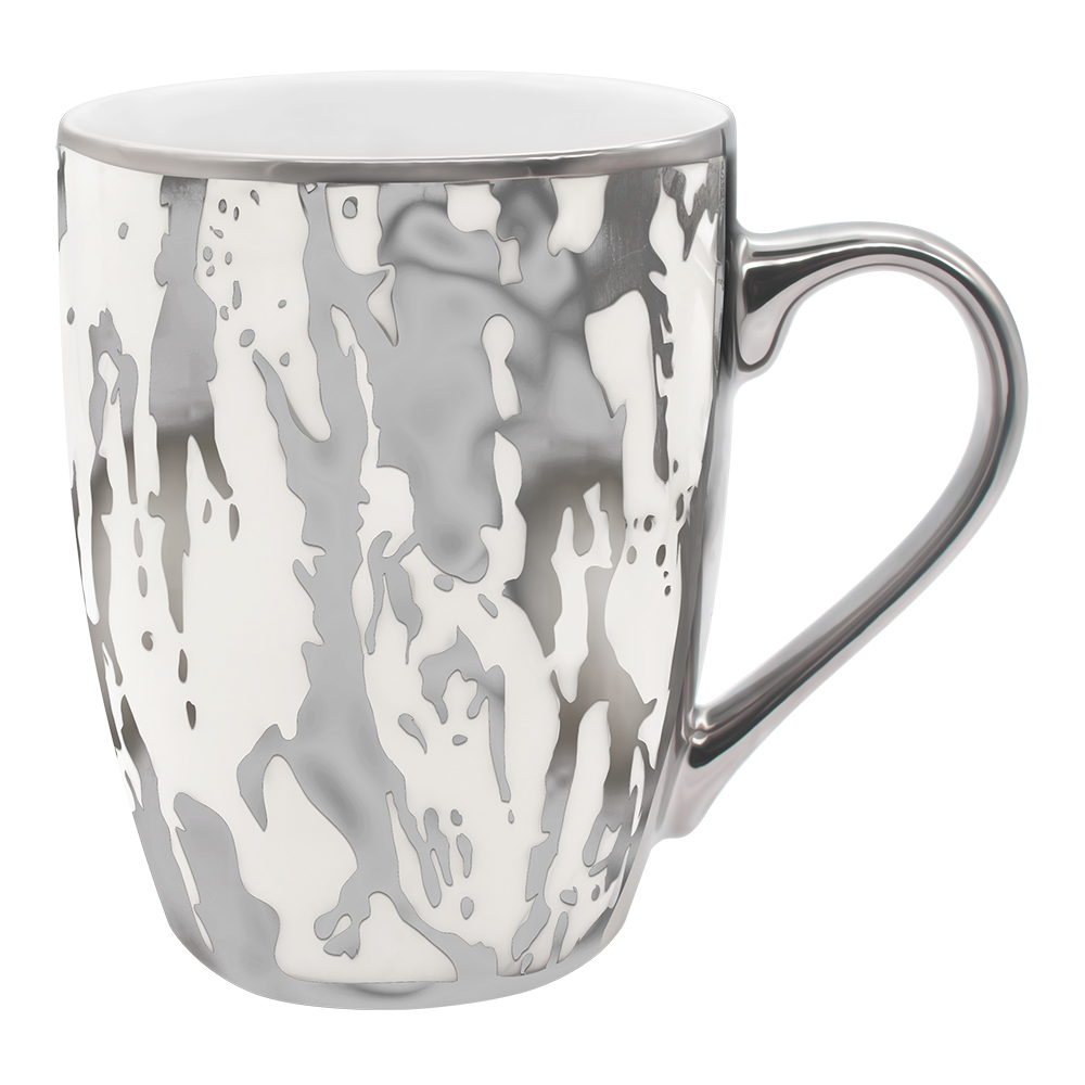 Кружка керамическая KKR-185 Металлизированный узор, 320 мл