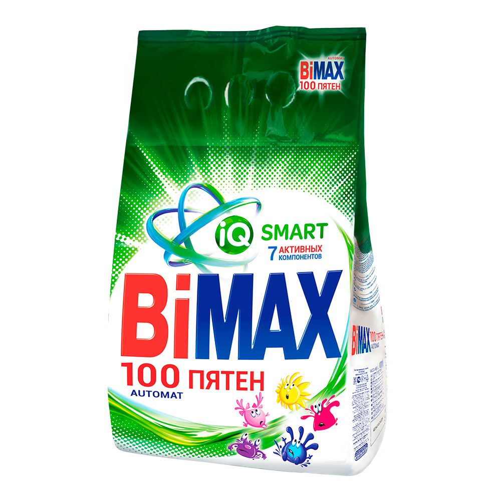картинка Стиральный порошок Bimax 100 пятен, автомат, 3 кг 